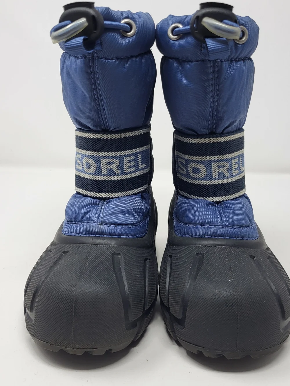 SOREL Cub Snow Boot Blue Black Warm Lining Pull On‎ Unisex Size 9